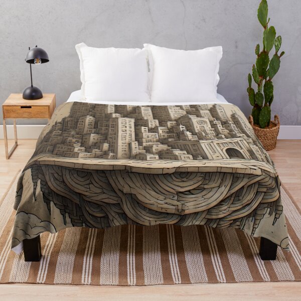 Item preview, A floating city in a cloudy environment designed and sold by Mianku | Für das Leben.