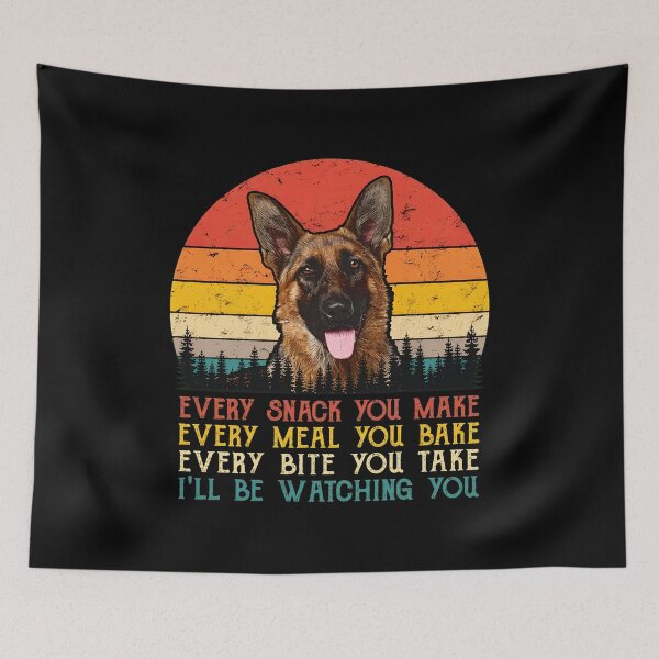Item preview, German Shepherd Watching You Sunset Retro Dog Owner designed and sold by SoyLamderma.