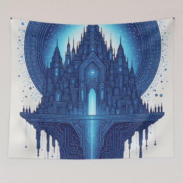Item preview, The digital marvel: a floating blue high-tech city designed and sold by Mianku | Für das Leben.