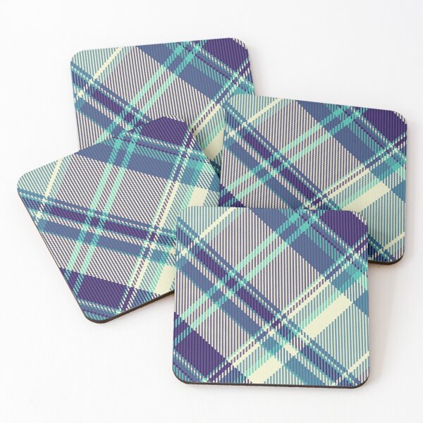 Item preview, Teal and Purple Diagonal Tartan Plaid Seamless Pattern designed and sold by LYAN-STORE.