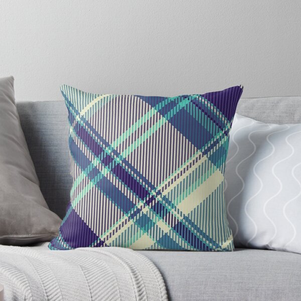 Item preview, Teal and Purple Diagonal Tartan Plaid Seamless Pattern designed and sold by LYAN-STORE.
