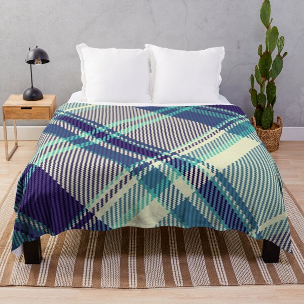 Item preview, Teal and Purple Diagonal Tartan Plaid Seamless Pattern designed and sold by LYAN-STORE.
