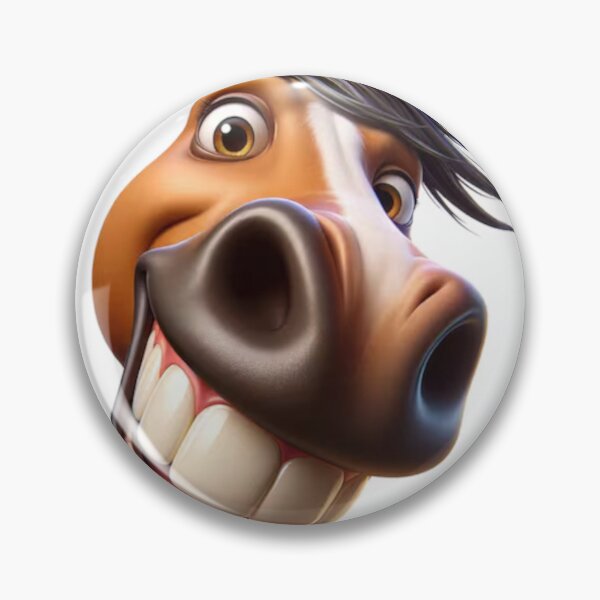Item preview, Funny Crazy Horse Smile - Meme Animal T-Shirt designed and sold by SyntaxError404.