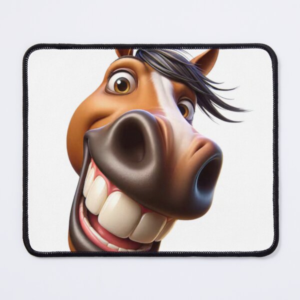 Item preview, Funny Crazy Horse Smile - Meme Animal T-Shirt designed and sold by SyntaxError404.
