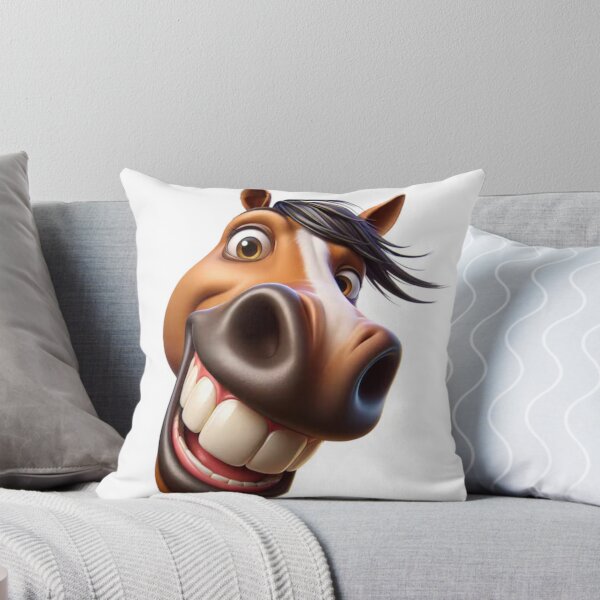 Item preview, Funny Crazy Horse Smile - Meme Animal T-Shirt designed and sold by SyntaxError404.