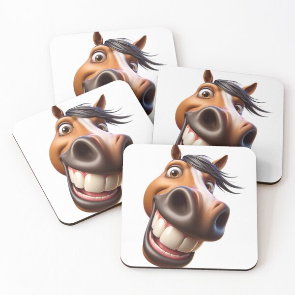 Item preview, Funny Crazy Horse Smile - Meme Animal T-Shirt designed and sold by SyntaxError404.