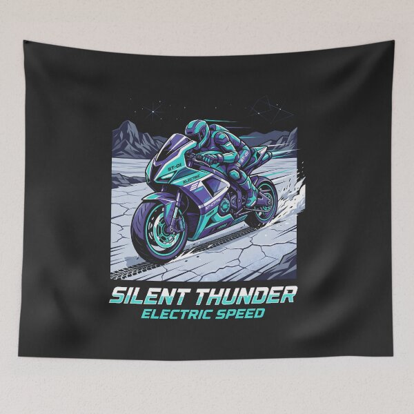 Item preview, Electric Motorcycle Racer - Cyberpunk Techwear Futuristic Biker designed and sold by SplashTastic.