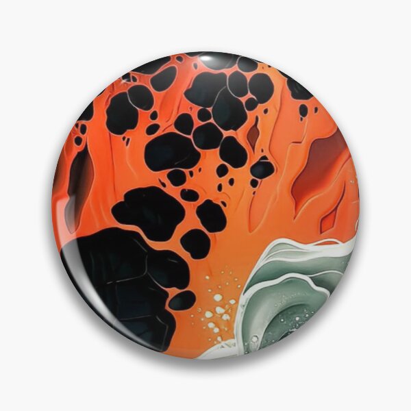 Item preview, Volcanic Lava and Ocean Foam Abstract Fluid Art designed and sold by LYAN-STORE.