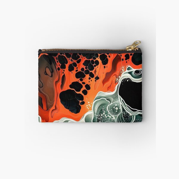 Item preview, Volcanic Lava and Ocean Foam Abstract Fluid Art designed and sold by LYAN-STORE.