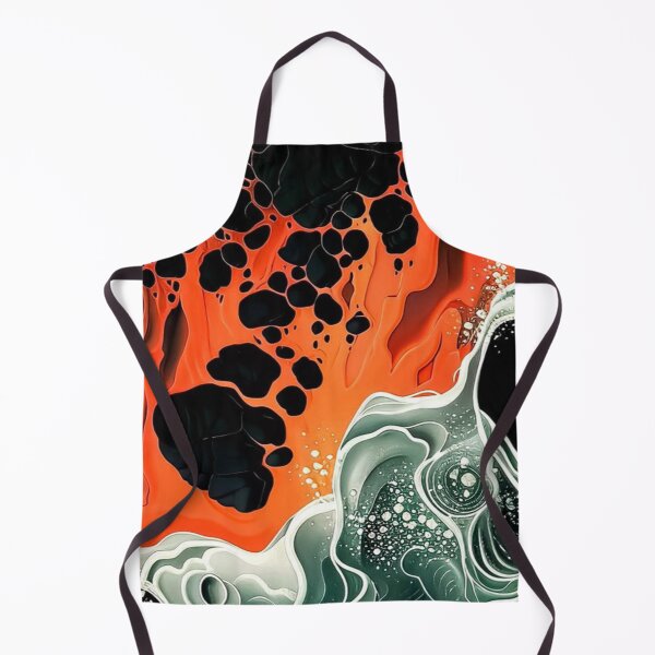 Item preview, Volcanic Lava and Ocean Foam Abstract Fluid Art designed and sold by LYAN-STORE.