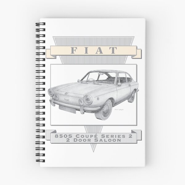 Item preview, Fiat 850S Series 2 2 Door Coupé Hand-drawn designed and sold by Classic Car Art Drawings.