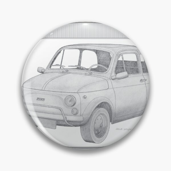 Item preview, Fiat 500R 2 Door Saloon Hand-drawn designed and sold by Classic Car Art Drawings.