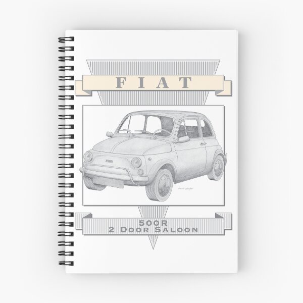 Item preview, Fiat 500R 2 Door Saloon Hand-drawn designed and sold by Classic Car Art Drawings.