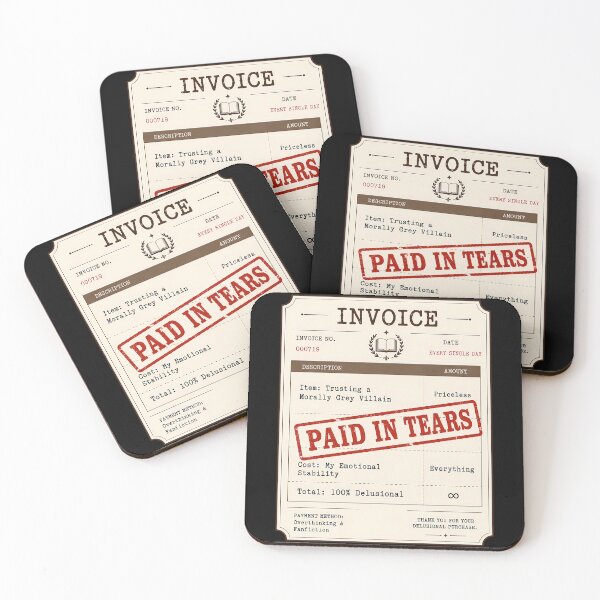 Item preview, Morally Grey Villain Bookish Receipt Funny Dark Romance Reader designed and sold by PrintivoraHub.