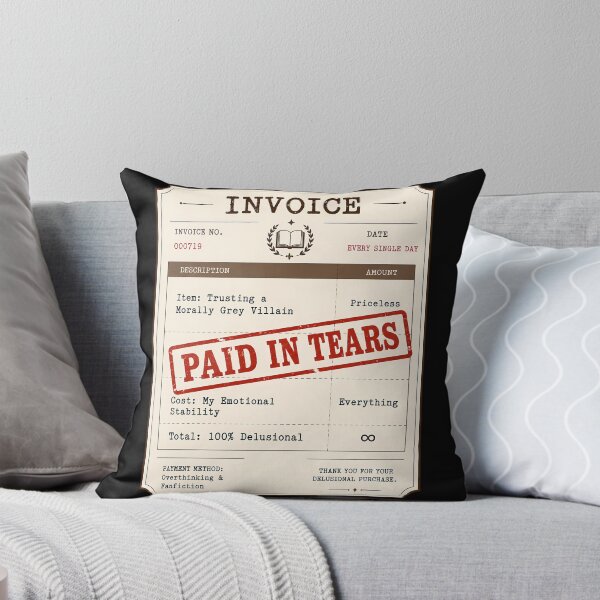 Item preview, Morally Grey Villain Bookish Receipt Funny Dark Romance Reader designed and sold by PrintivoraHub.