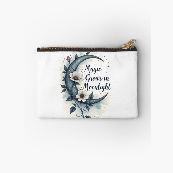 Item preview, Moonlit Floral Crescent – Magical Botanical Night Sky Art Illustration designed and sold by Connys Colorful World.