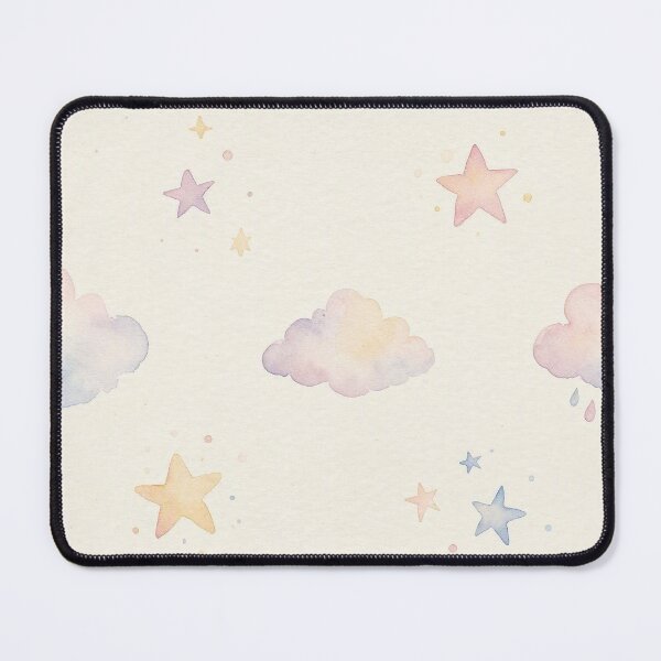 Item preview, Pastel Watercolor Stars and Clouds Seamless loop pattern designed and sold by ghssalem.
