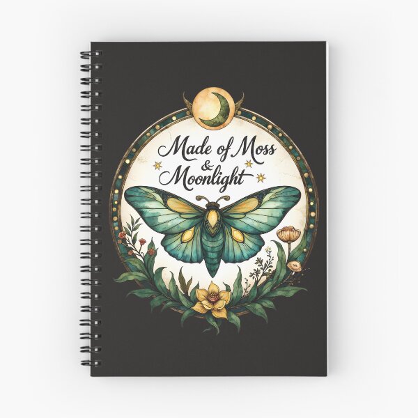 Artikelvorschau, Mystic Moth Made of Moss and Moonlight– Enchanted Nature Design entworfen und verkauft von Connys Colorful World.