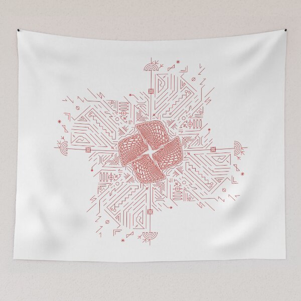 Item preview, Red stripes geometry rosette 10a designed and sold by nogamax.