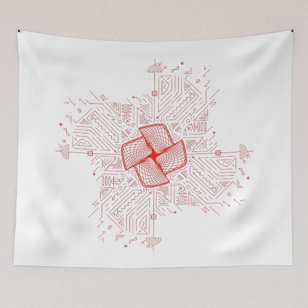 Item preview, Red stripes geometry rosette 10a designed and sold by nogamax.
