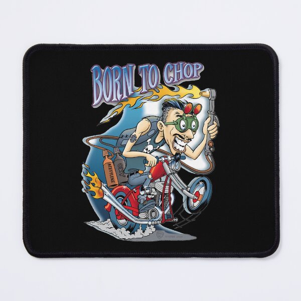 Item preview, Biker Welding Torch Speeding On Chopper Motorcycle designed and sold by AnnaliseHowe.