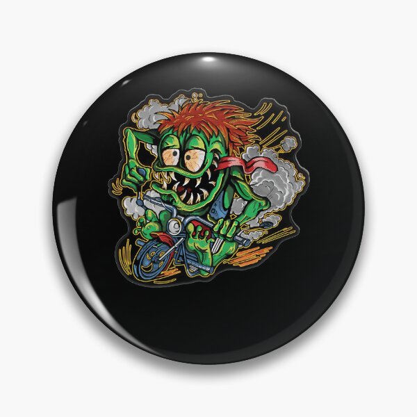 Item preview, Green Monster Character Riding Small Motorcycle Action designed and sold by AnnaliseHowe.