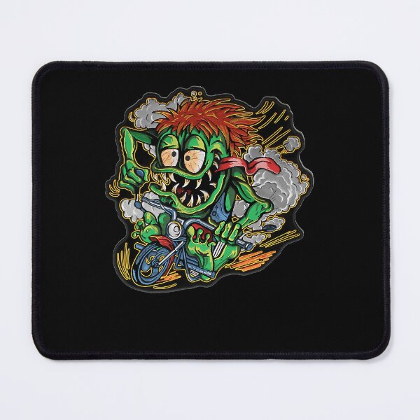 Item preview, Green Monster Character Riding Small Motorcycle Action designed and sold by AnnaliseHowe.