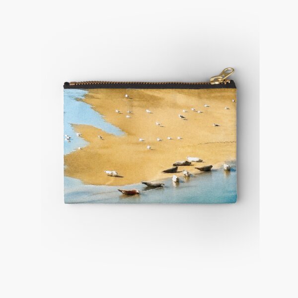 Item preview, Watercolour Seals on French Coast | Coastal Wildlife Art Print designed and sold by TheSlowShore.