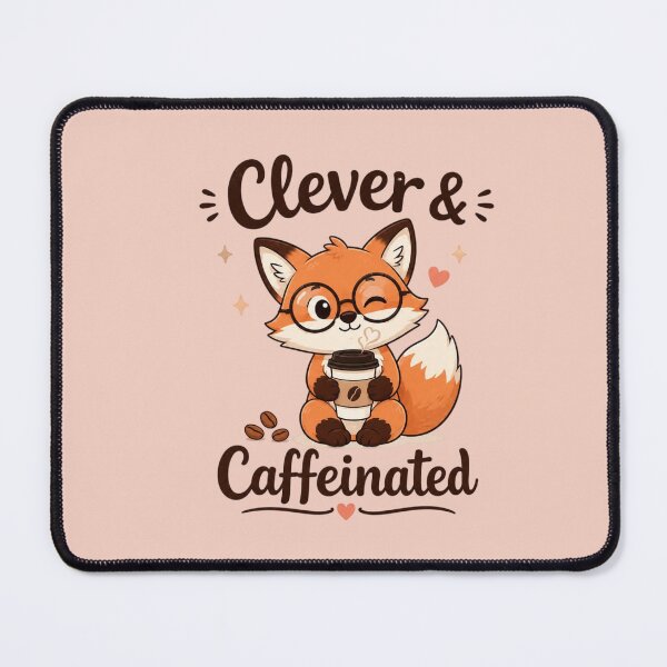 Item preview, Clever & Caffeinated Cute Coffee Fox – Funny Caffeine Lover Animal Design designed and sold by Sanika arts .