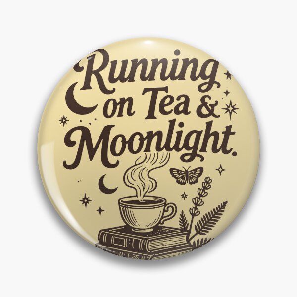 Item preview, Brown Running On Tea And Moonlight Book Lover Reading Aesthetic Cottagecore designed and sold by Connys Colorful World.