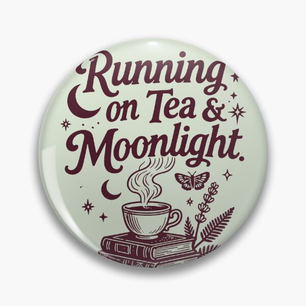 Item preview, Red Running On Tea And Moonlight Book Lover Reading Aesthetic Cottagecore Witchy Vibes Magical Literary For Bookworms Night Owls And Bold Tea Drinker designed and sold by Connys Colorful World.