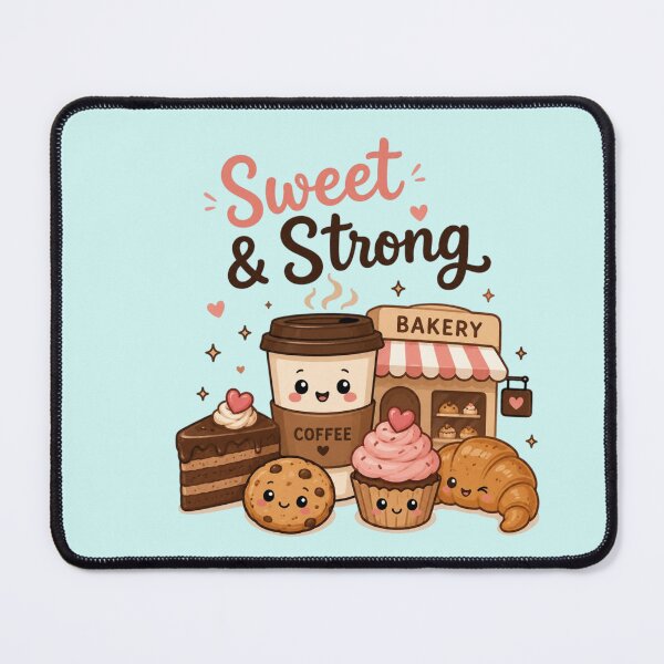 Item preview, Sweet & Strong Coffee Bakery Cute Kawaii Coffee Lover Design designed and sold by Sanika arts .
