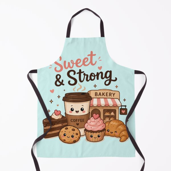 Item preview, Sweet & Strong Coffee Bakery Cute Kawaii Coffee Lover Design designed and sold by Sanika arts .