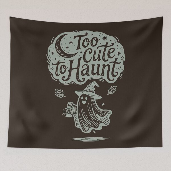 Item preview, Too Cute to Haunt – Spooky Ghost Witch Dark Halloween Art designed and sold by Connys Colorful World.