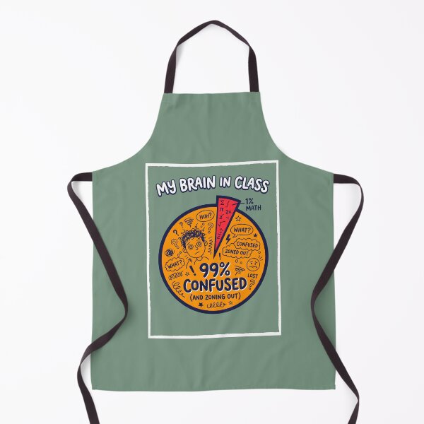 Item preview, Brain In Class Pie Chart - Math Student Humor Distracted Mind designed and sold by SplashTastic.