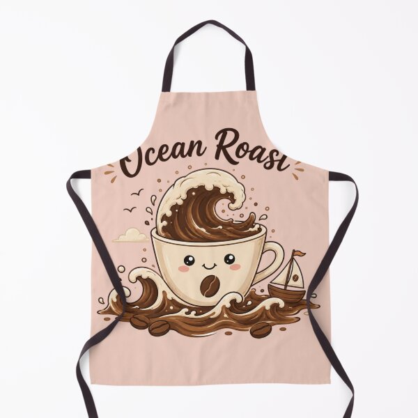 Item preview, Ocean Roast Coffee Wave Cute Kawaii Coffee Lover Ocean Sea Adventure Design designed and sold by Sanika arts .