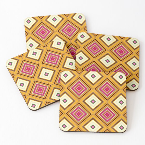 Item preview, Sunset Mosaic Retro Geometric Diamond Pattern designed and sold by whimsiqueer.