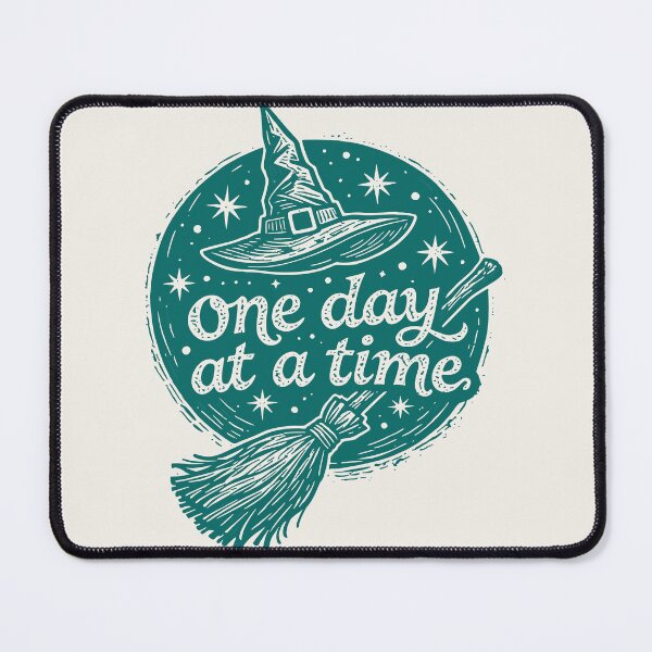 Item preview, Halloween Spooky One Day At A Time Quote Witch Vintage Spell Broom Magic Inspirational Gift designed and sold by Connys Colorful World.