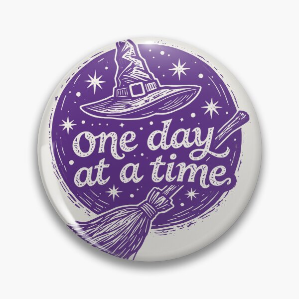 Item preview, Purple Witch One Day At A Time Quote On Cute Spooky Cottagecore Witchy Aesthetic Gift designed and sold by Connys Colorful World.