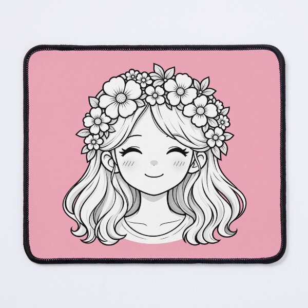 Item preview, Floral Girl Botanical Flower Crown Cute Anime Nature Aesthetic designed and sold by Hari Arts.