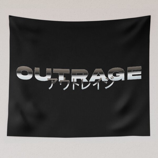 Item preview, Copy of Outrage in Japanese with red gradient and splatter designed and sold by killem667.