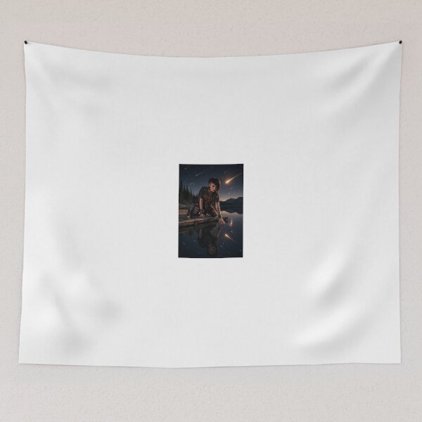 Item preview, Goth girl by lake under meteor shower designed and sold by CathryneDelamort.