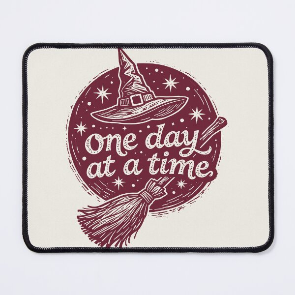 Item preview, Vintage Spell Broom Magic Witch One Day At A Time Quote Halloween Spooky Inspirational Gift designed and sold by Connys Colorful World.