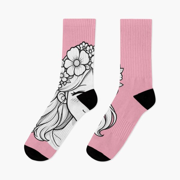 Item preview, Floral Girl Botanical Flower Crown Cute Anime Nature Aesthetic designed and sold by Hari Arts.