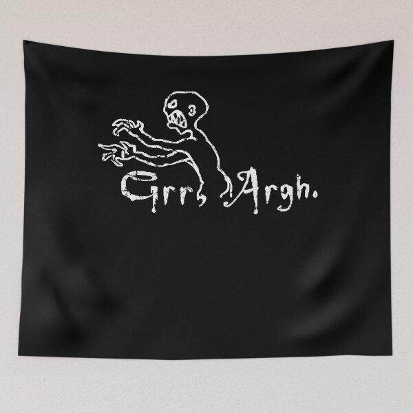 Item preview, "Grr, argh!" Buffy Vampire Horror Meme designed and sold by GrinReaperGoods.