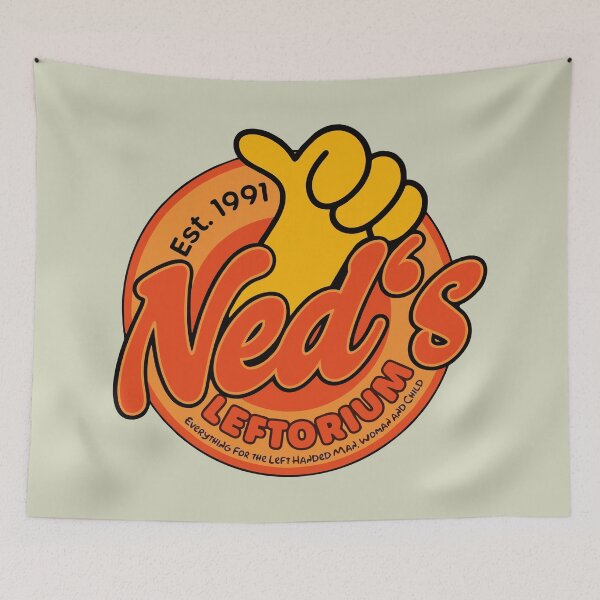 Item preview, Leftorium Ned Flanders Simpsons Cartoon Logo designed and sold by killem667.