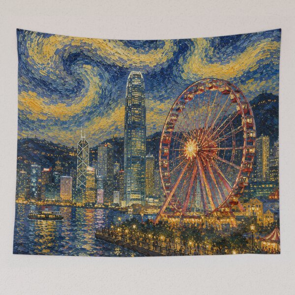 Item preview, Hong Kong - Van Gogh's Dream Travels (Impressionist Art) designed and sold by ianm1028.