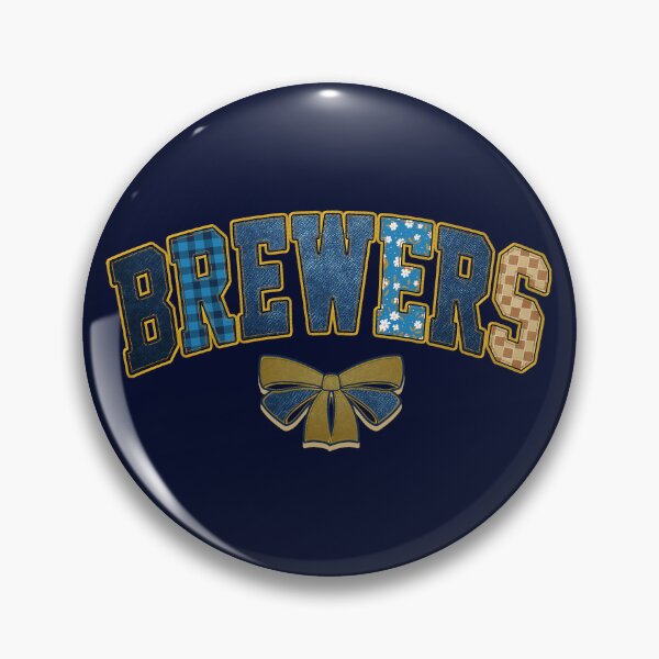 Item preview, Brewers Coquette Style Denim-effect Sports Fan Team Spirit designed and sold by RockTheFeal.