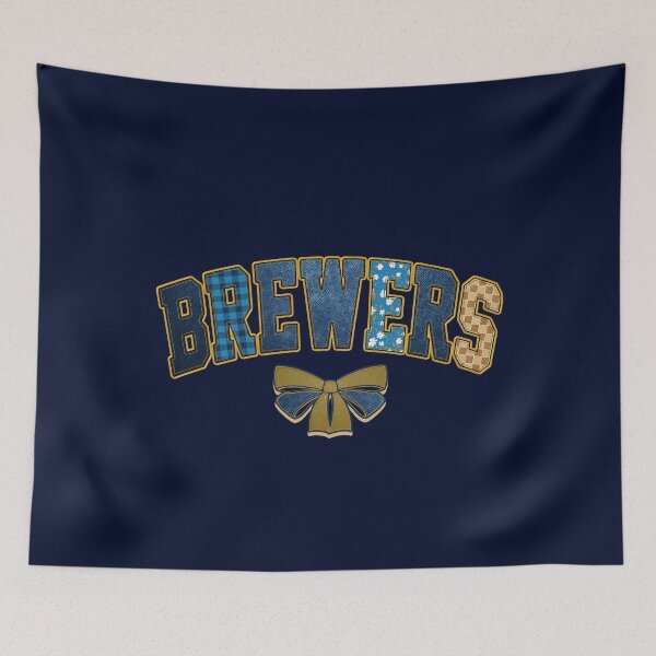 Item preview, Brewers Coquette Style Denim-effect Sports Fan Team Spirit designed and sold by RockTheFeal.