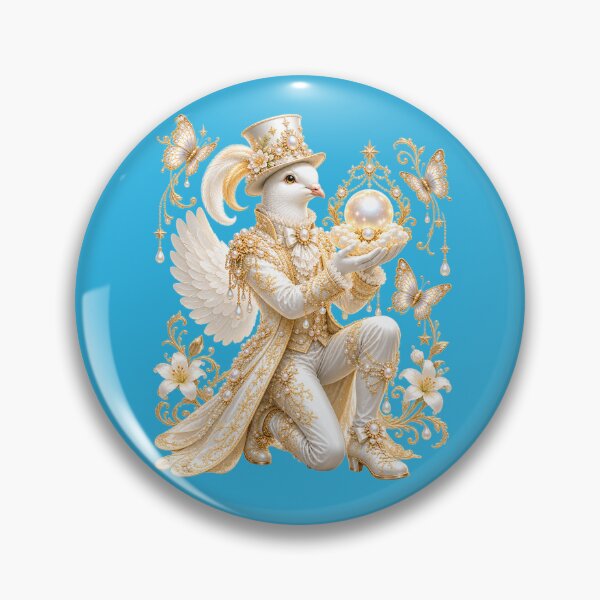 Item preview, The Peace Giver – Celestial White Dove with Glowing Pearl designed and sold by sunbowjp stadio.